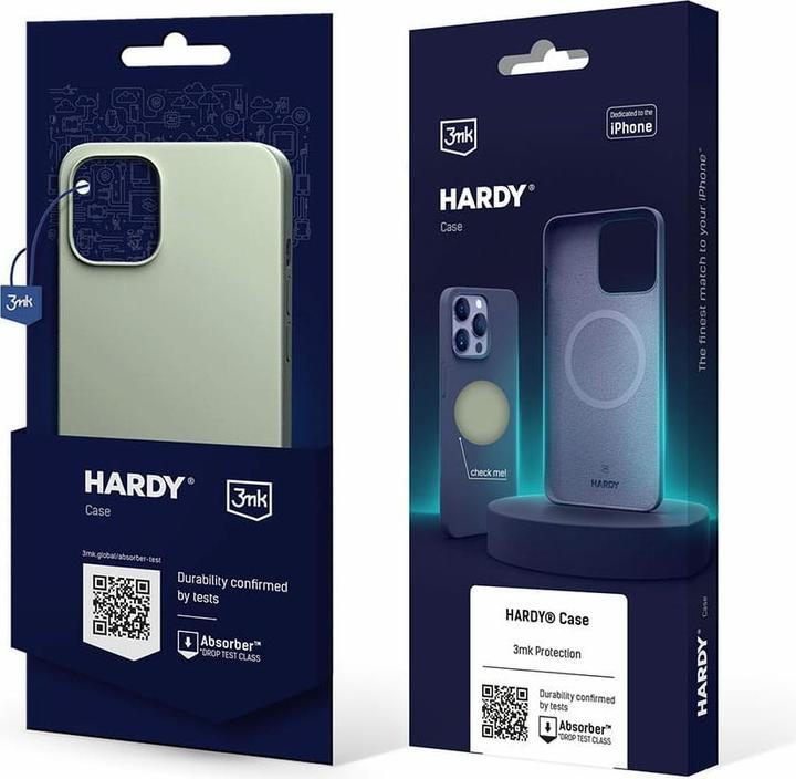 Actual product image 3MK Hardy Case iPhone 15 6.1" zielony/green MagSafe (Apple iPhone 15)