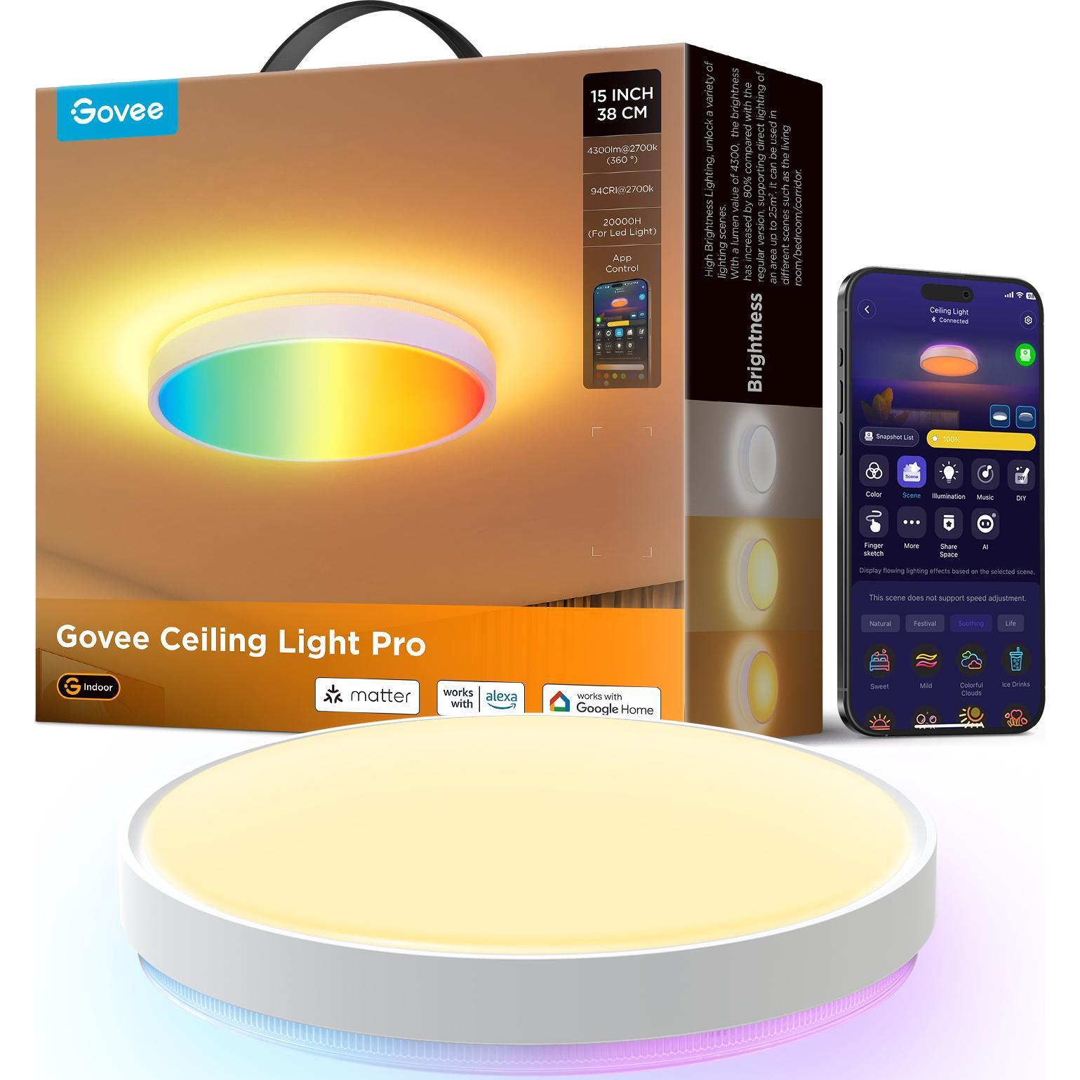 Govee, Applique + Plafoniera, Luce a soffitto (3500 lm)