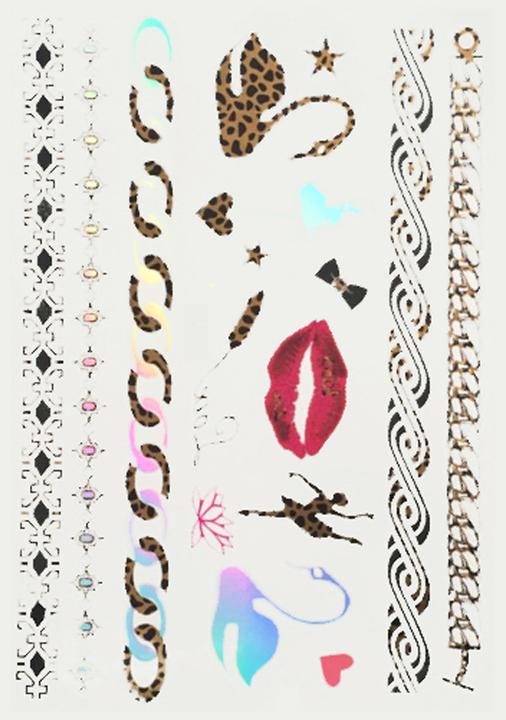 PP Metallic Body Tattoos - Schwäne