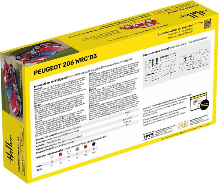 Image du produit Heller Peugeot 206 WRC'03