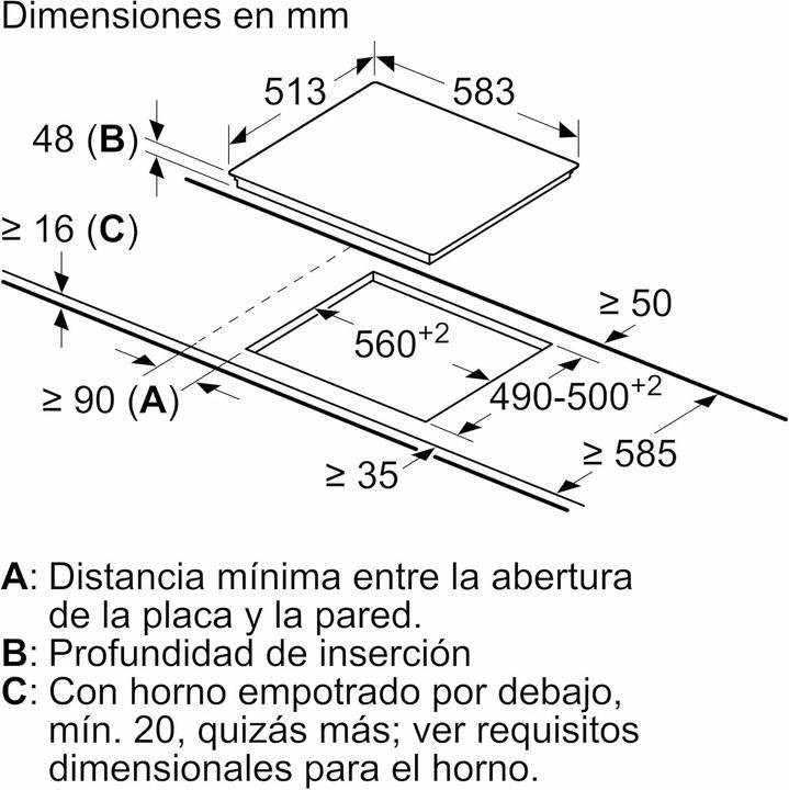 Produktbild Balay 3EB720XR (58.30 cm, Glaskeramik Kochfeld)
