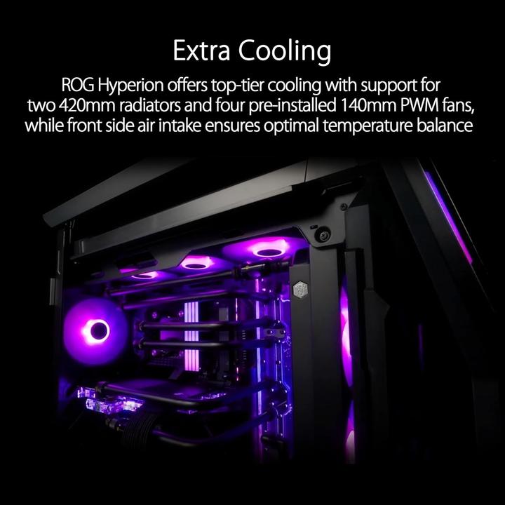 Image du produit ASUS Affaire GR701 ROG HYPERION (ATX, Mini-ITX, E-ATX, mATX)