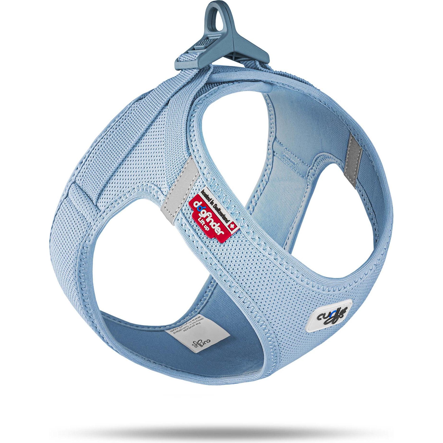 Curli Geschirr Vest Air-Mesh XS, Skyblue (XS, Hund, Allgemein), Halsband + Leine