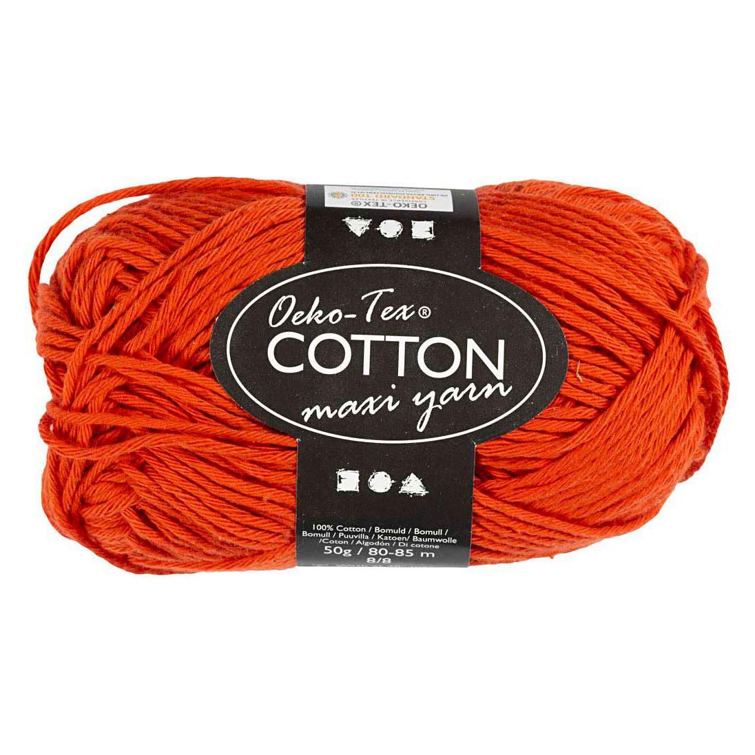 Creativ Company Baumwollgarn Stärke 8/8 L: 80-85 M Rot - 50 g. (80 m) (5712854621328)