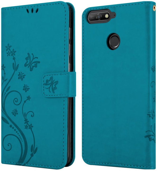 Actual product image Cadorabo Flower Book cover (Huawei Y6 Prime (2018), Huawei Honor 7a)