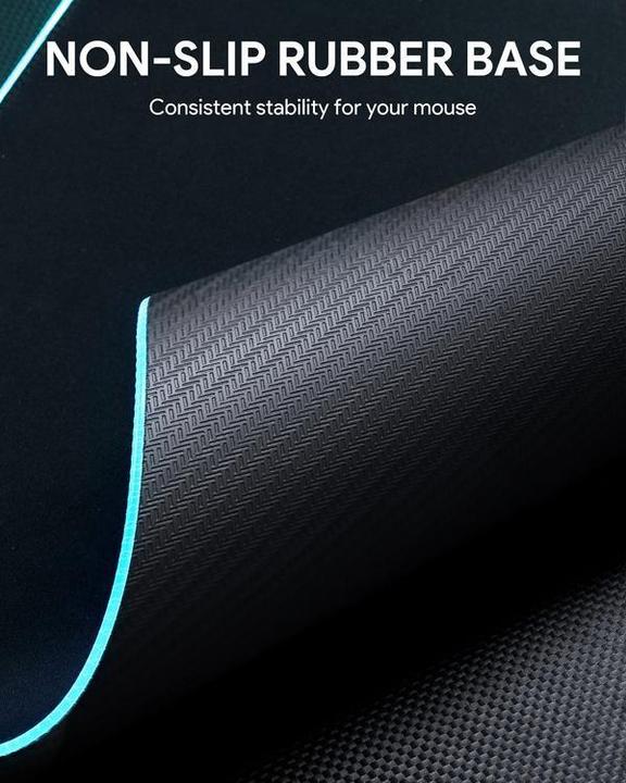 Actual product image Aukey KM-P8 RGB Gaming mouse pad 45x40cm WATERPROOF