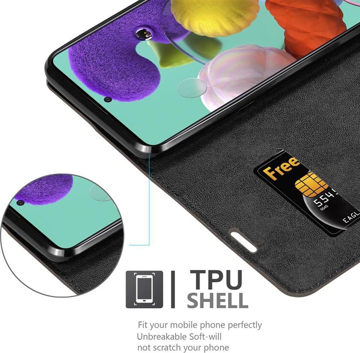 Actual product image Cadorabo Book Invisible Magnet Cover (Samsung Galaxy A51 5G)