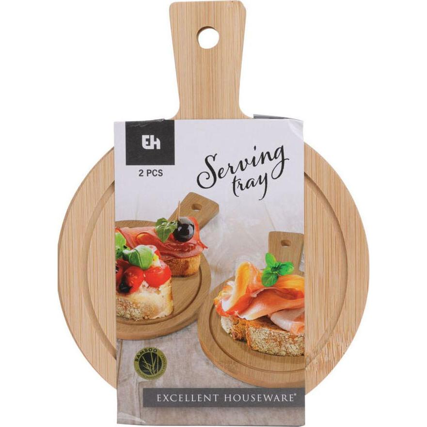 Servierbrett Bambus, 2er-Set