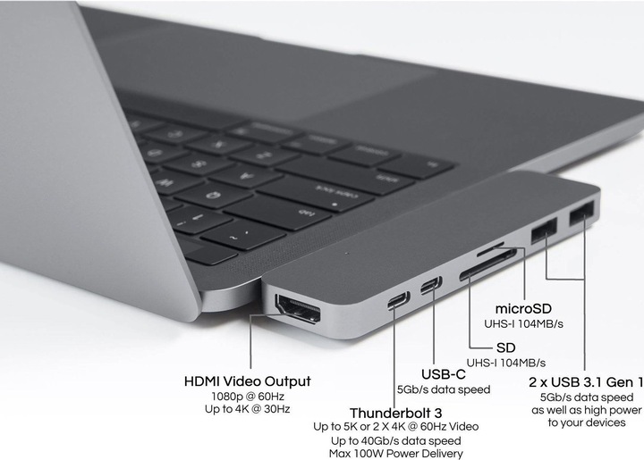 Actual product image Targus Hyper Duo (USB-C, 7 Ports)