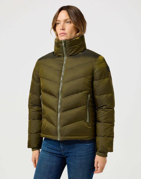 Actual product image Wrangler Quilted jacket Short Puffer Jacket (M)