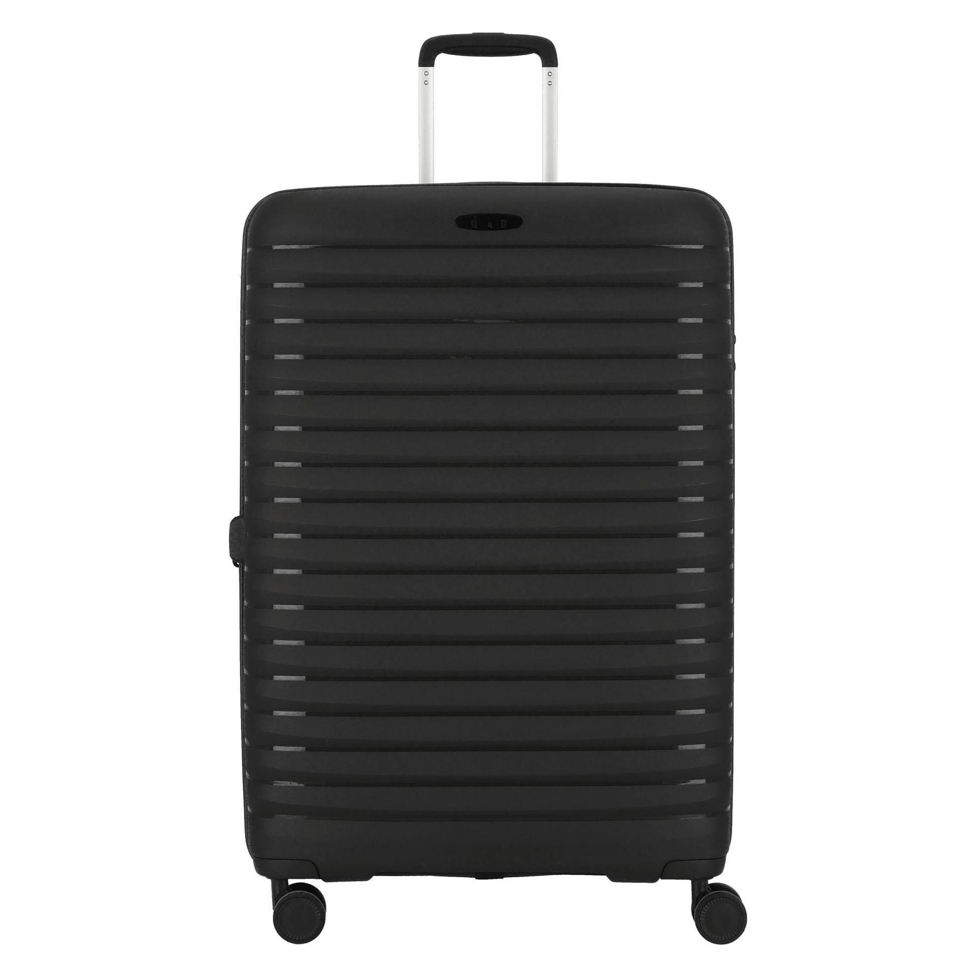 D&N, Koffer, Travel Line 4500 4 Rollen Trolley L 75 Cm Mit Dehnfalte, Schwarz, (100 l)