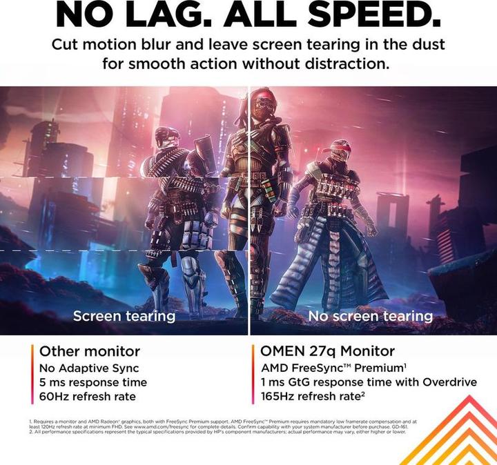 Actual product image HP Omen 27q (2560 x 1440 pixels, 27")