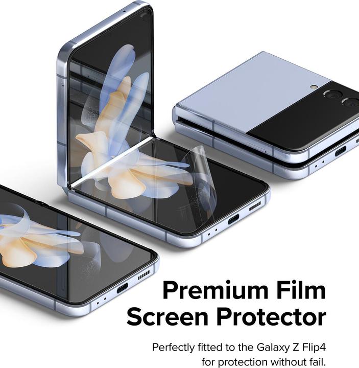 Actual product image Ringke Ringle Protective Foil Film 2 - Pack Galaxy Z Flip 4 (2 pcs., Samsung Galaxy Z Flip4)