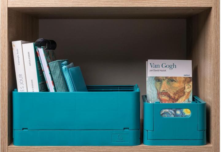 Image du produit Exacompta Boîte pliable The Smart Case mini Skandi - Bleu Pacifique (18.80 cm, 1x)