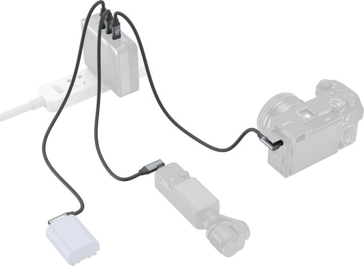 Actual product image SmallRig USB C (Straight) to USB C (Angled) Data Cable (35cm / 13.8in) 4790 (0.35 m, USB 3.1, 100 W)