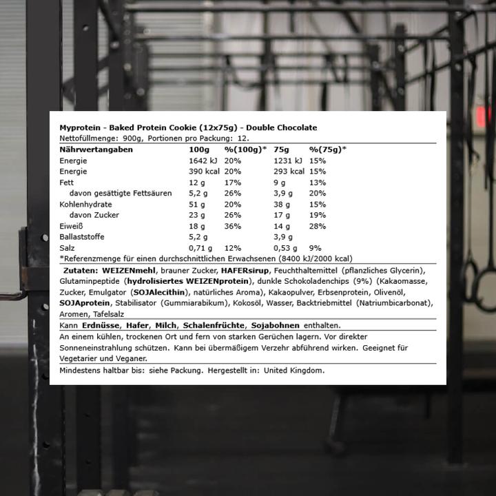 Actual product image MyProtein Baked Cookie (12 x 75g) (Chocolate, 1 pcs., 900 g)