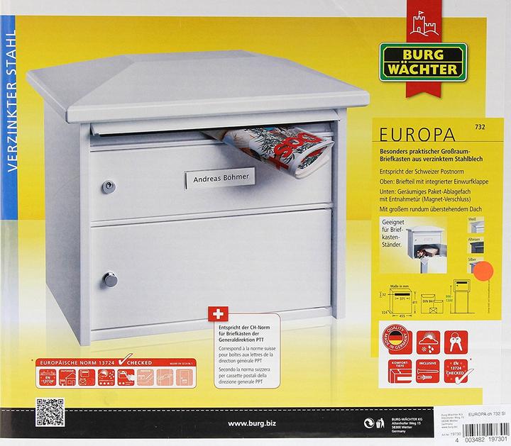 Actual product image Burg Wächter EUROPA 732 SI letterbox