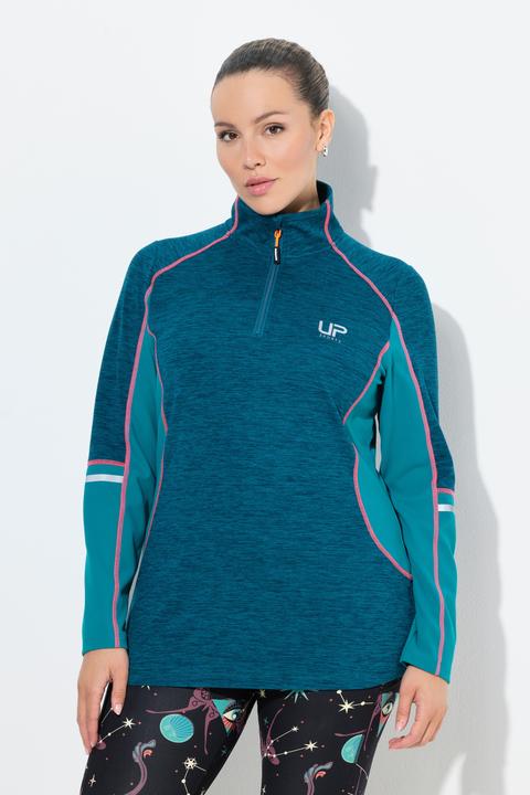 Produktbild Ulla Popken Funktionsshirt, Slim, Stehkragen, Zipper, Langarm (54)