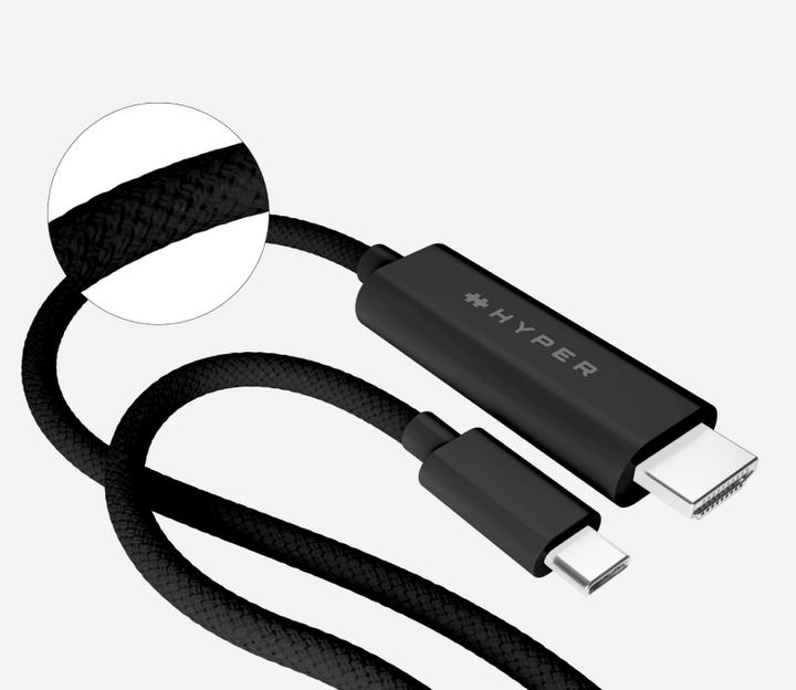 Immagine prodotto Hyper 4K USB-C to HDMI Cable - Black (2.50 m, HDMI, 2.2)