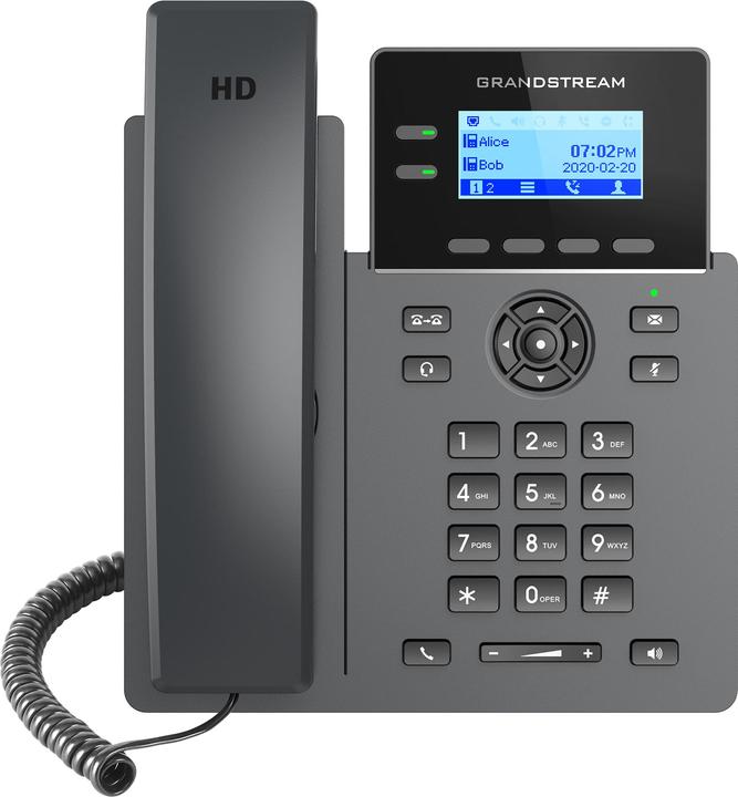 Produktbild Grandstream SIP GRP-2602P Carrier-Grade IP-Phone with PoE - VoIP-Telefon - Switch