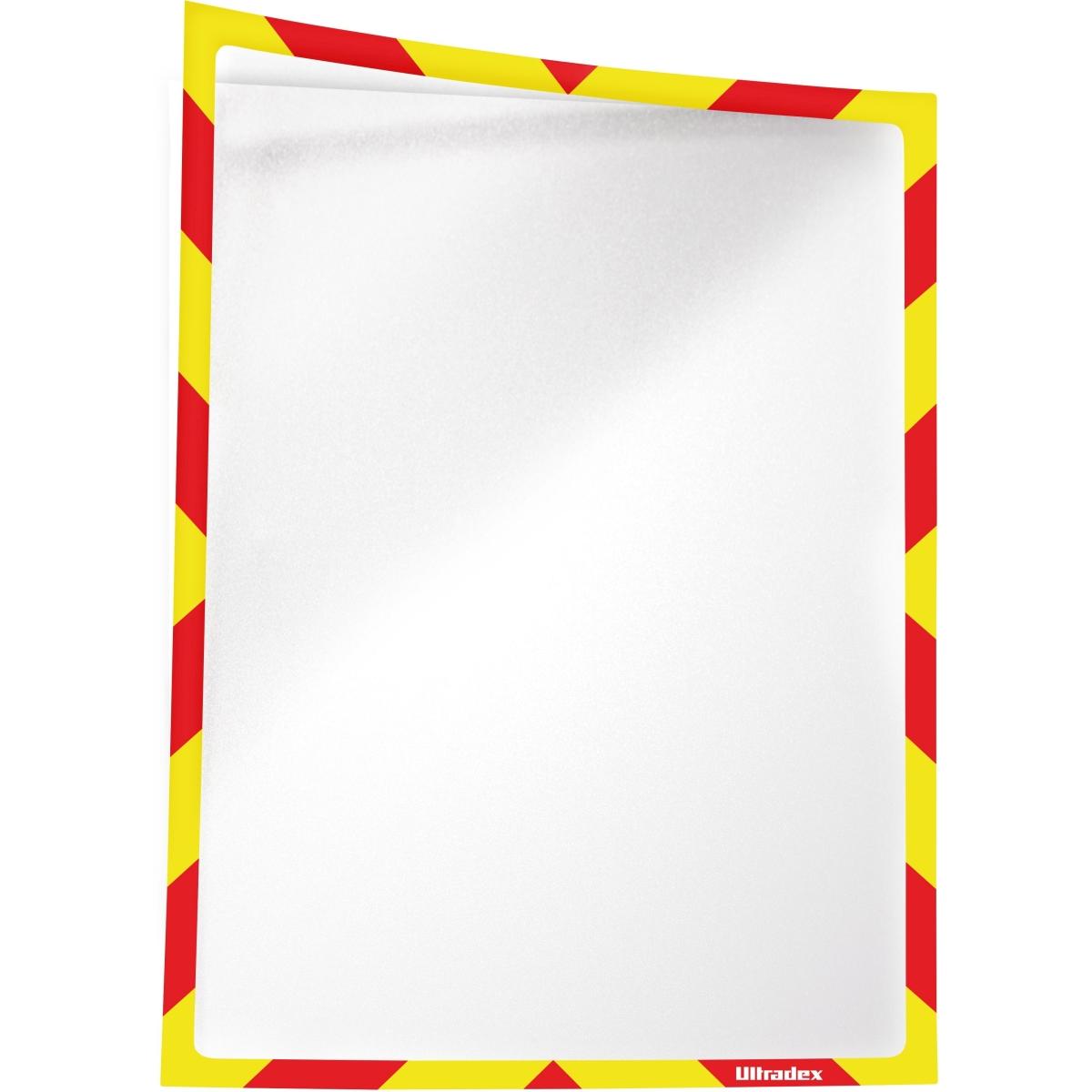 Ultradex, Prospektständer, Magnetrahmen Warnung Verwendung für Papierformat: DIN A4 Farbe: rot/gelb (A4)