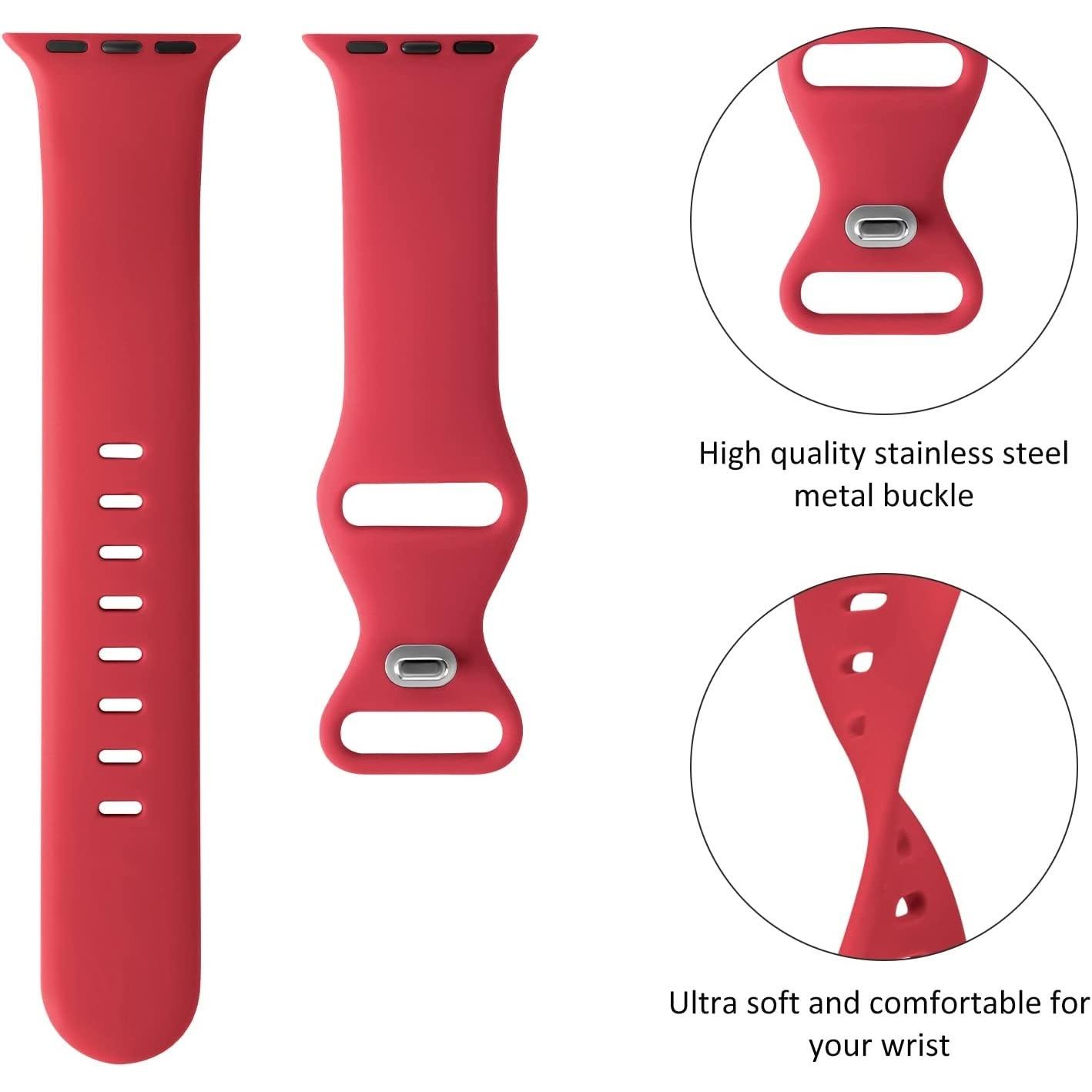 Thumbnail - Strap-it Armband (Silikon, Apple Watch), Uhrenarmband, Rot