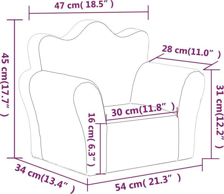 Actual product image vidaXL Kindersessel (Child armchair, Children sofa)