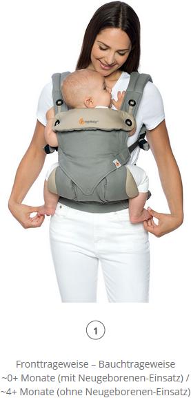 Actual product image Ergobaby Carrier 360 incl. newborn insert