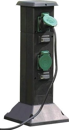 EGB SMP214G schwarzgrün Steckdosensäule 4fach IP44 (IP44)