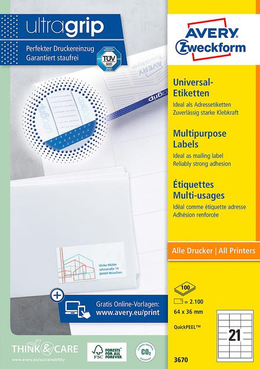 Produktbild Avery Universal-Etiketten