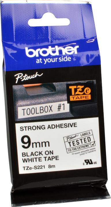 Actual product image Brother TZe-S221 (0.90 cm, White)