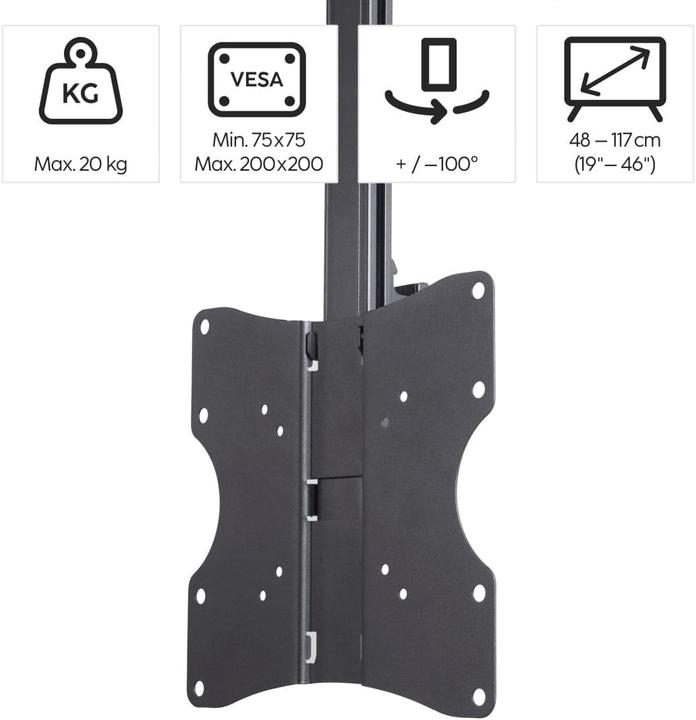 Produktbild Hama TV-Deckenhalterung (Decke, 20 kg, 19" - 46")
