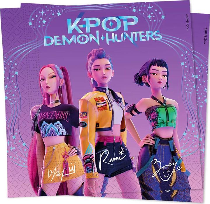 Sombo 20 serviettes K-Pop Demon Hunters (20 pcs, 33 x 33 cm)