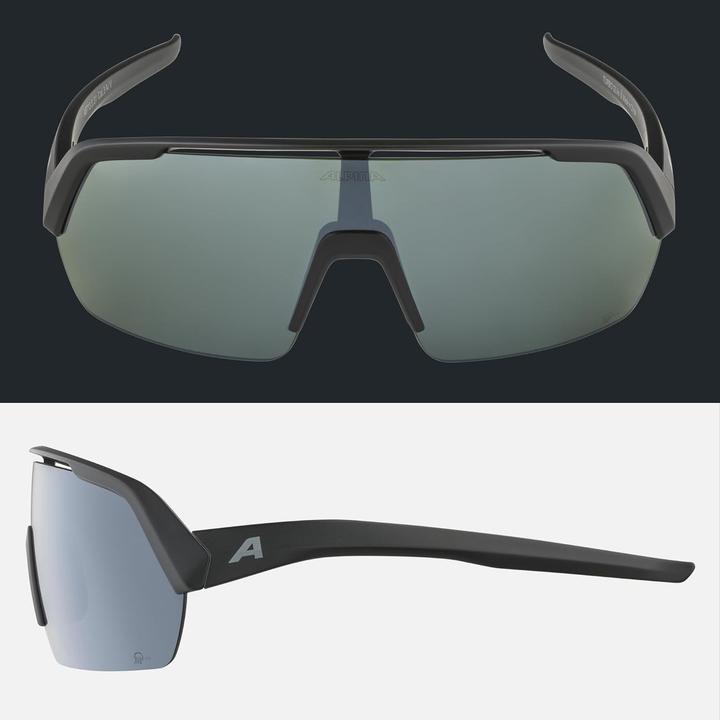 Actual product image Alpina Sports Turbo HR Q-Lite (Matt black, Silver Mirror)