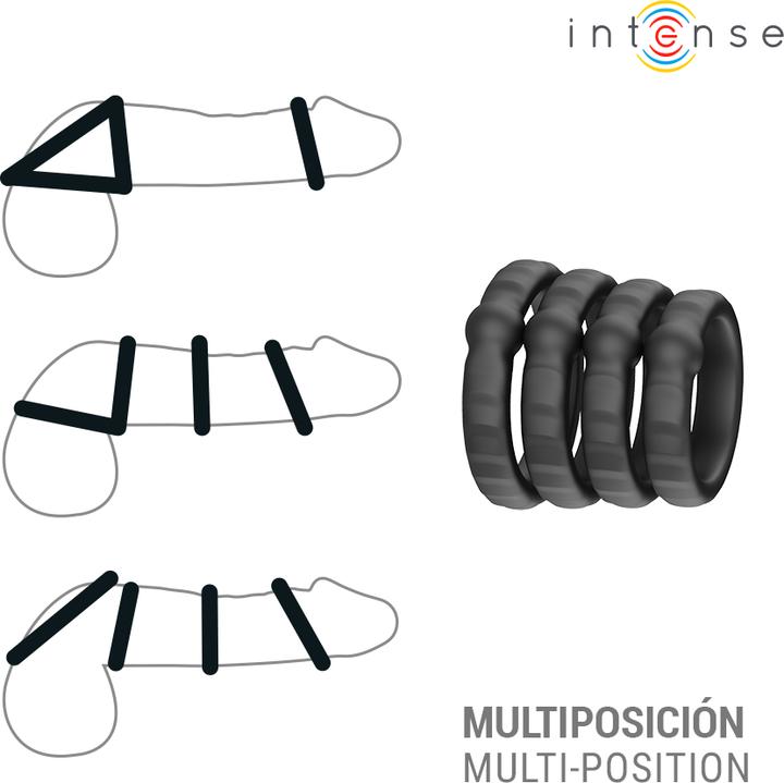 Produktbild Intense - Michiel Set Mit 4 Penisringen Modell 10