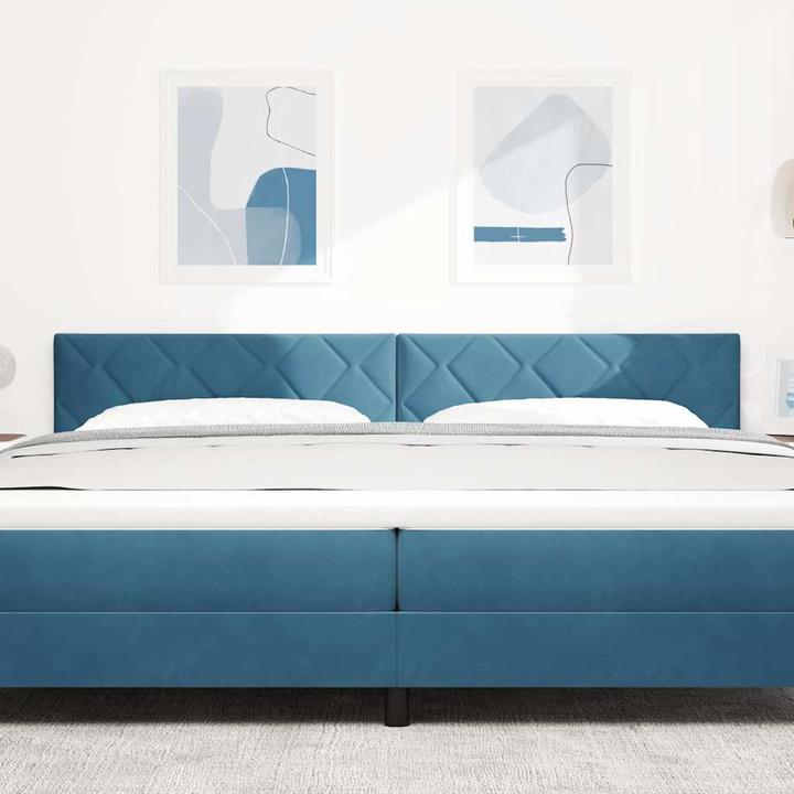 Produktbild VidaXL Kopfteil mit Rautenmuster Dunkelblau 200 cm Samt