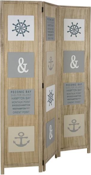 Produktbild Homestyle4u Paravent Raumteiler 3 fach Holz Trennwand spanische Wand Sichtschutz natur