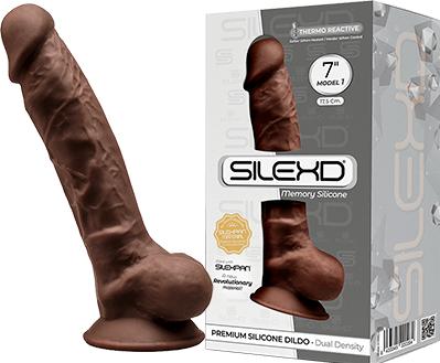 Actual product image Silexd MODEL 1 â€“ 7â€ BROWN 220284 FALLO REALISTICO NON VIBRANTE IN SILICONE TERMO REATTIVO 15 CM
