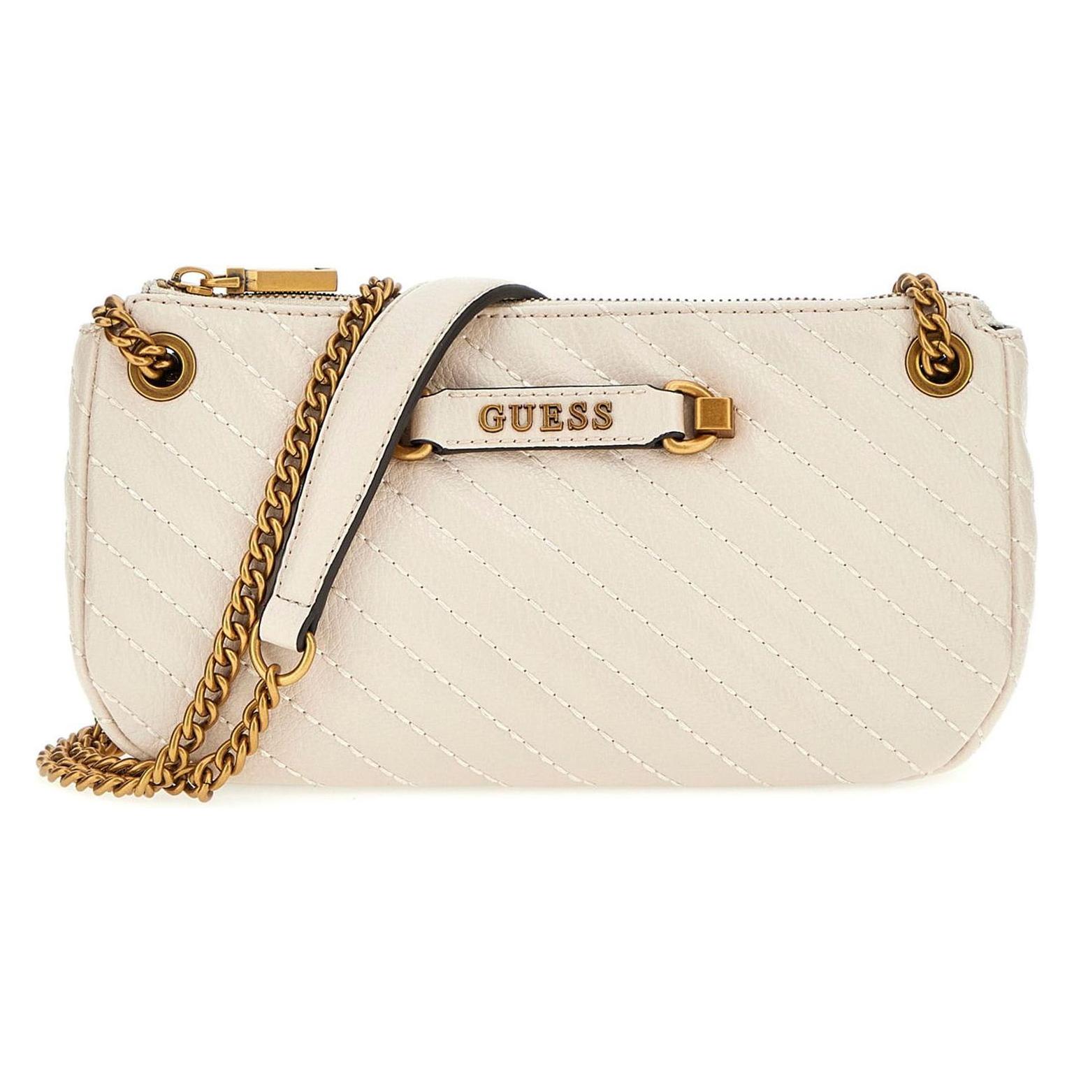 Guess, Damen, Handtasche, Sela Mini Convertible Xbody Top Zip, Beige