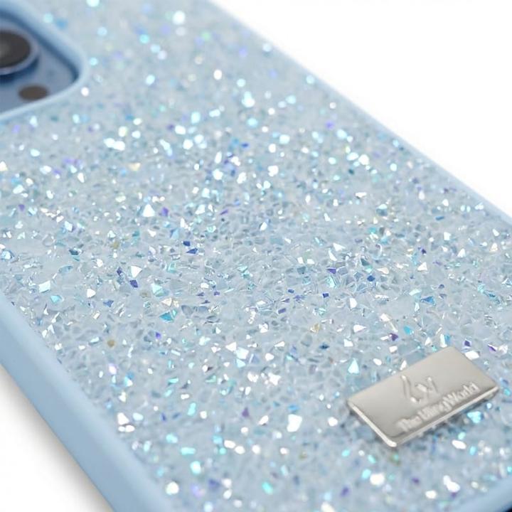 Image du produit Bling World iPhone 14 Pro Max - TheBlingWorld Bobi Series Glitzer Case mit Schutzrahmen, Babyblau (Apple iPhone 14 Pro Max)