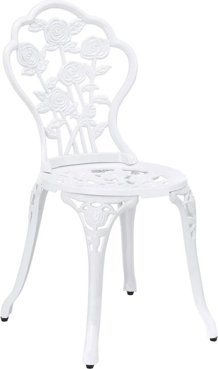 Produktbild Casa.Pro Gartenmöbelset Wakefield Tisch rund mit 2 Stühlen Gusseisen Weiss (59 cm)