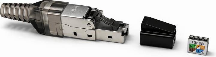 Actual product image Dsit S/FTP CAT6a Toolless RJ45 network connector (S/FTP, CAT6a)