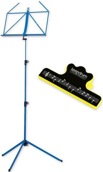 K&M K-M Notenständer Blau 100-1 mit Notenklammer