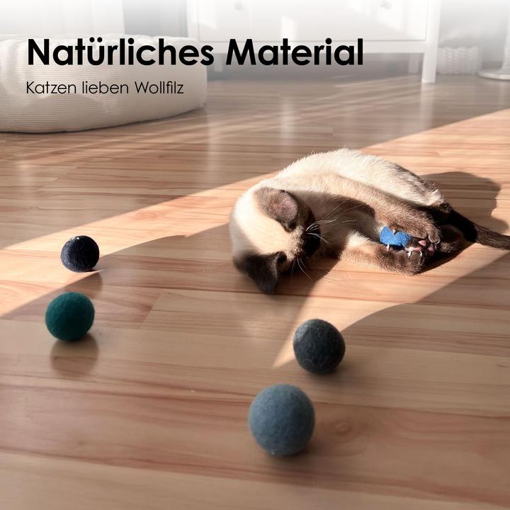 Produktbild LucyBalu OCEAN VIBES Filzbälle (Ballspielzeug Katze)