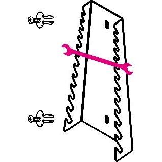 BETA, Pannello portautensili, 088880421 S55/12 Wandhalterung 12 Dubb. Steckschlüssel
