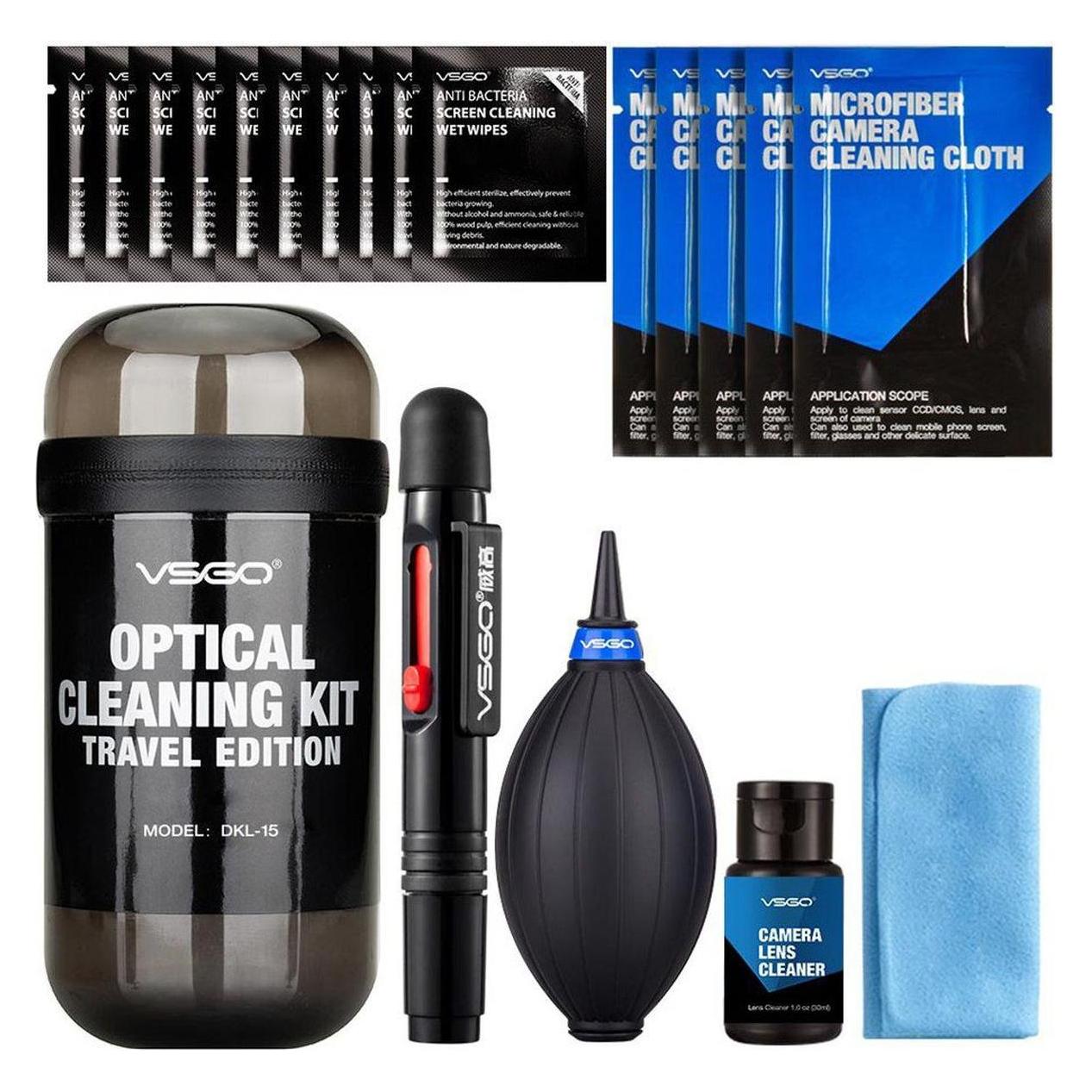 Vsgo Optical Reinigungs Travel Kit, Kamerareinigung, Grau