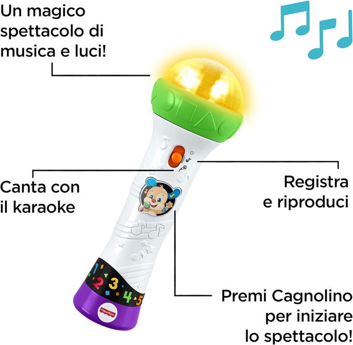 Actual product image Fisher-Price Laugh & Learn Rock & Record Microphone (Italian)