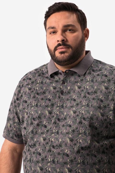 Actual product image Men+ Poloshirt Bauchfit, Halbarm, Piqué, allover Print, bis 84/86 (42, 44)