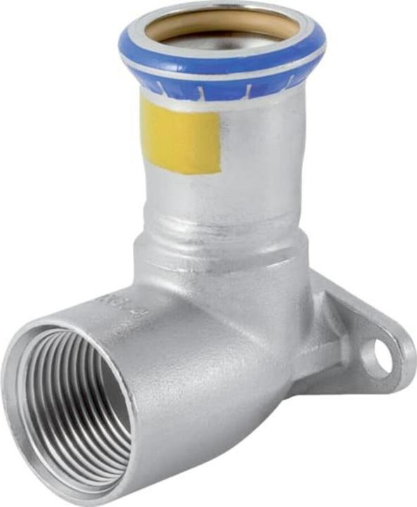 Geberit Gas-Anschlusswinkel Mapress 90G, Edelstahl, 22mmxRp 3/4, Länge 51mm (Angled connection)