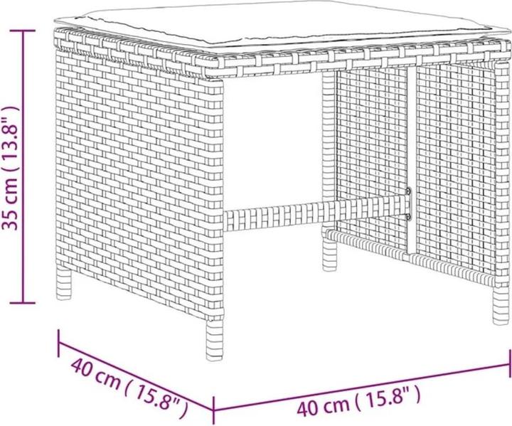 Actual product image vidaXL Gartenhocker